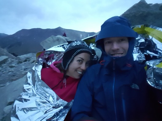 Waiting for the sunrise at the Torres del Paine