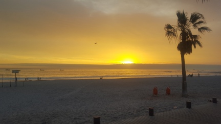 Sunset at Iquique beach