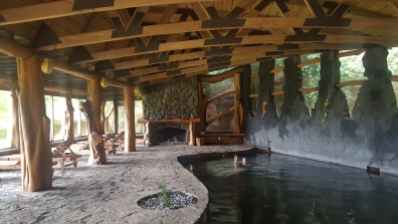Chilling in the hotspring