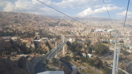 Teleferico above La Paz