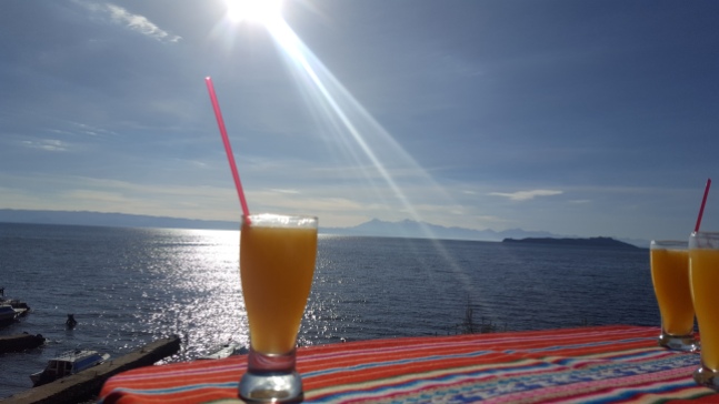 Breakfast view at Isla del Sol