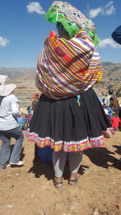 Beautiful colorful dress at Inti Raymi