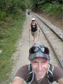 Hiking along the train tracks