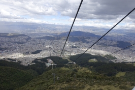 View on Quito from the foot of Pichincha volcano