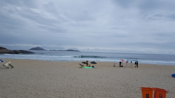 Surfers on Ipanema beach